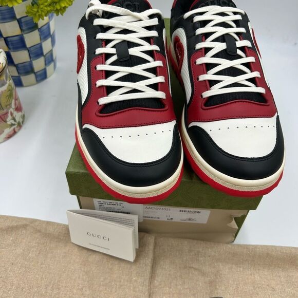 Men's Gucci Mac 80 low top leather sneakers size 11 fits 11.5 US made in Italy - Picture 6 of 15